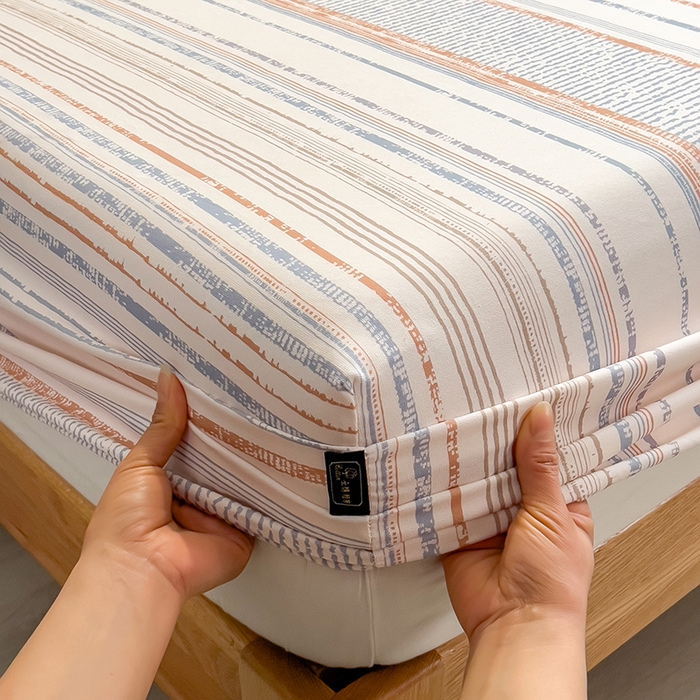 91家纺网 家纺一手货源 找家纺 芃成家纺 2026春夏新款全棉纯棉加厚老粗布单床笠床笠单件床笠三件套 流金芒