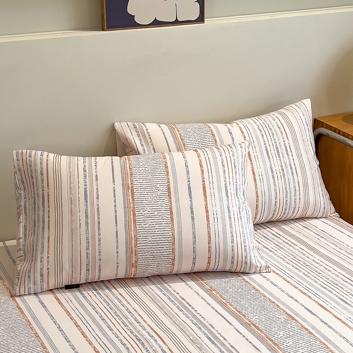 91家纺网 家纺一手货源 找家纺 芃成家纺 2026春夏新款全棉纯棉加厚老粗布单床笠床笠单件床笠三件套 流金芒