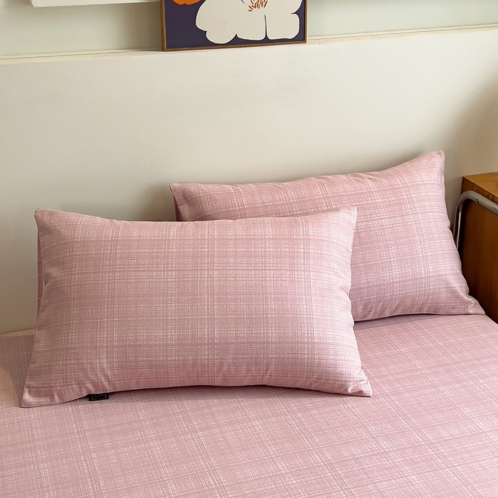 91家纺网 家纺一手货源 找家纺 芃成家纺 2026春夏新款全棉纯棉加厚老粗布单床笠床笠单件床笠三件套 裸粉