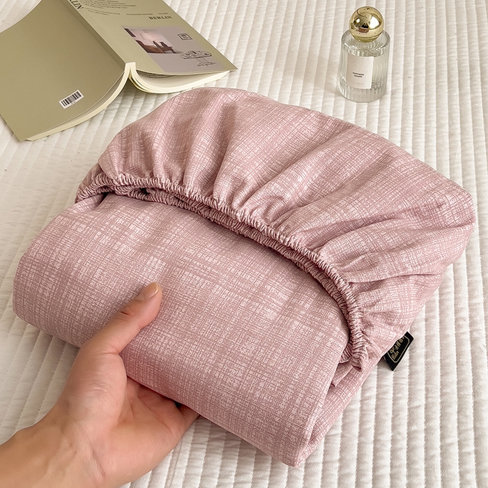 91家纺网 家纺一手货源 找家纺 芃成家纺 2026春夏新款全棉纯棉加厚老粗布单床笠床笠单件床笠三件套 裸粉