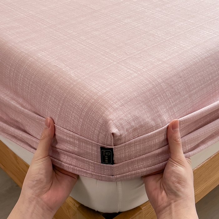 91家纺网 家纺一手货源 找家纺 芃成家纺 2026春夏新款全棉纯棉加厚老粗布单床笠床笠单件床笠三件套 裸粉