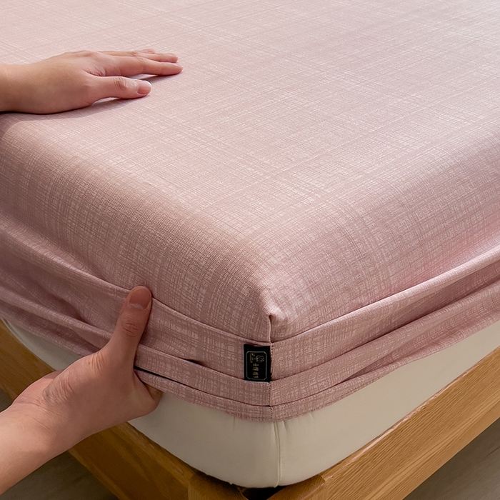 91家纺网 家纺一手货源 找家纺 芃成家纺 2026春夏新款全棉纯棉加厚老粗布单床笠床笠单件床笠三件套 裸粉