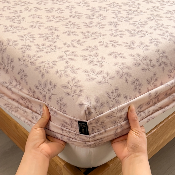 91家纺网 家纺一手货源 找家纺 芃成家纺 2026春夏新款全棉纯棉加厚老粗布单床笠床笠单件床笠三件套 漫枝影