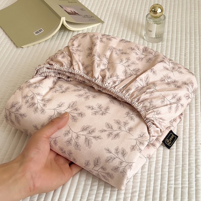 91家纺网 家纺一手货源 找家纺 芃成家纺 2026春夏新款全棉纯棉加厚老粗布单床笠床笠单件床笠三件套 漫枝影