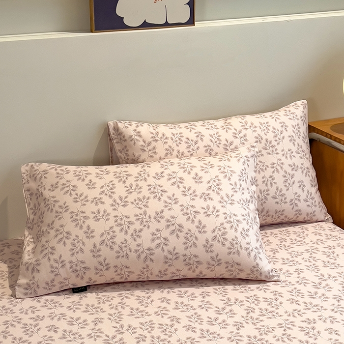 91家纺网 家纺一手货源 找家纺 芃成家纺 2026春夏新款全棉纯棉加厚老粗布单床笠床笠单件床笠三件套 漫枝影