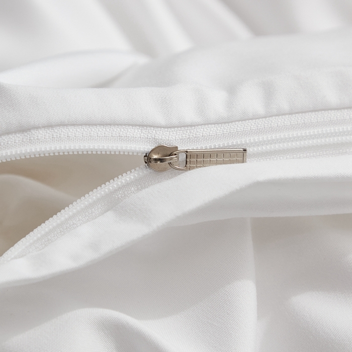 91家纺网 家纺一手货源 找家纺 啊雅家居 2025新款ins简约学生宿舍双拼纯色磨毛四件套可订制logo 白色