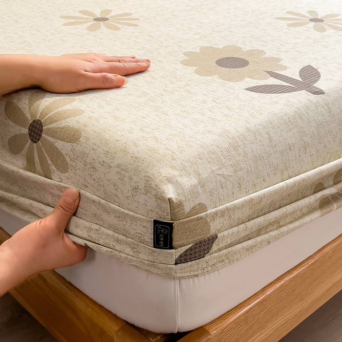 91家纺网 家纺一手货源 找家纺 芃成家纺 2026春夏新款全棉纯棉加厚老粗布单床笠床笠单件床笠三件套 太阳花