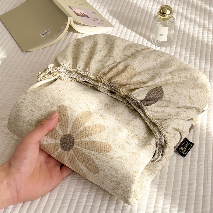 91家纺网 家纺一手货源 找家纺 芃成家纺 2026春夏新款全棉纯棉加厚老粗布单床笠床笠单件床笠三件套 太阳花