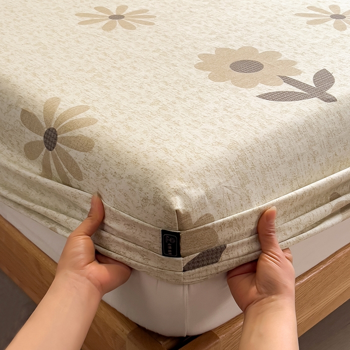 91家纺网 家纺一手货源 找家纺 芃成家纺 2026春夏新款全棉纯棉加厚老粗布单床笠床笠单件床笠三件套 太阳花