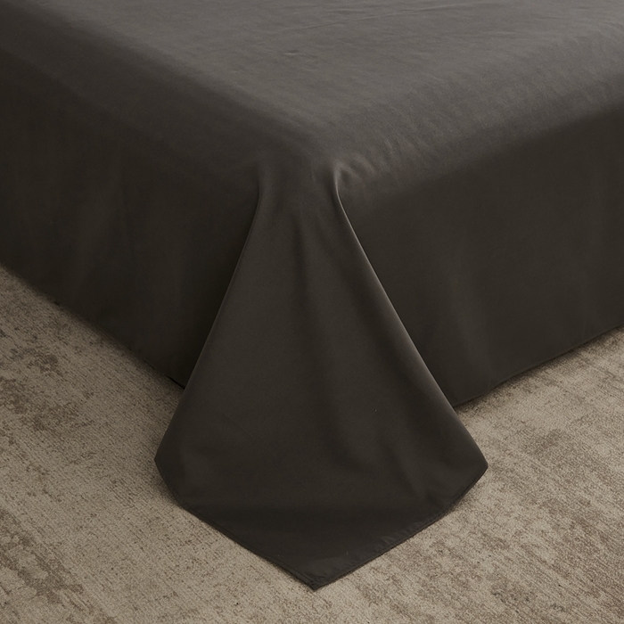 91家纺网 家纺一手货源 找家纺 啊雅家居 2025新款ins简约学生宿舍双拼纯色磨毛四件套可订制logo 浅灰加深灰