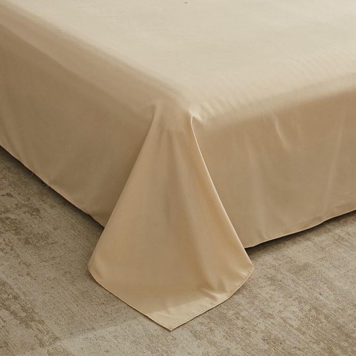 91家纺网 家纺一手货源 找家纺 啊雅家居 2025新款ins简约学生宿舍双拼纯色磨毛四件套可订制logo 天空兰加黄