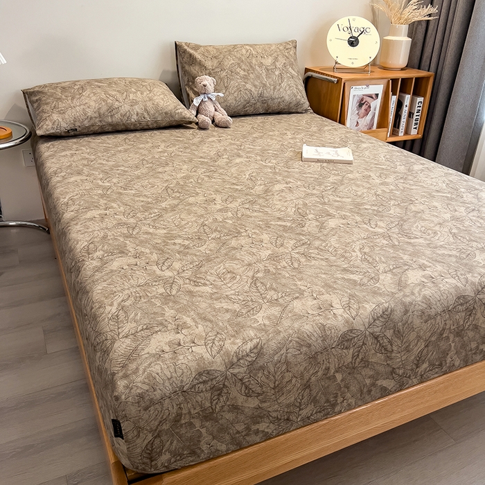 91家纺网 家纺一手货源 找家纺 芃成家纺 2026春夏新款全棉纯棉加厚老粗布单床笠床笠单件床笠三件套 云栖影