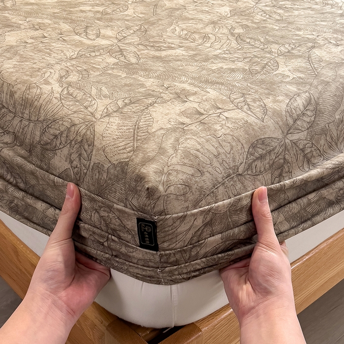 91家纺网 家纺一手货源 找家纺 芃成家纺 2026春夏新款全棉纯棉加厚老粗布单床笠床笠单件床笠三件套 云栖影