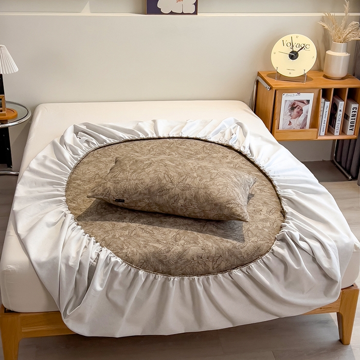 91家纺网 家纺一手货源 找家纺 芃成家纺 2026春夏新款全棉纯棉加厚老粗布单床笠床笠单件床笠三件套 云栖影