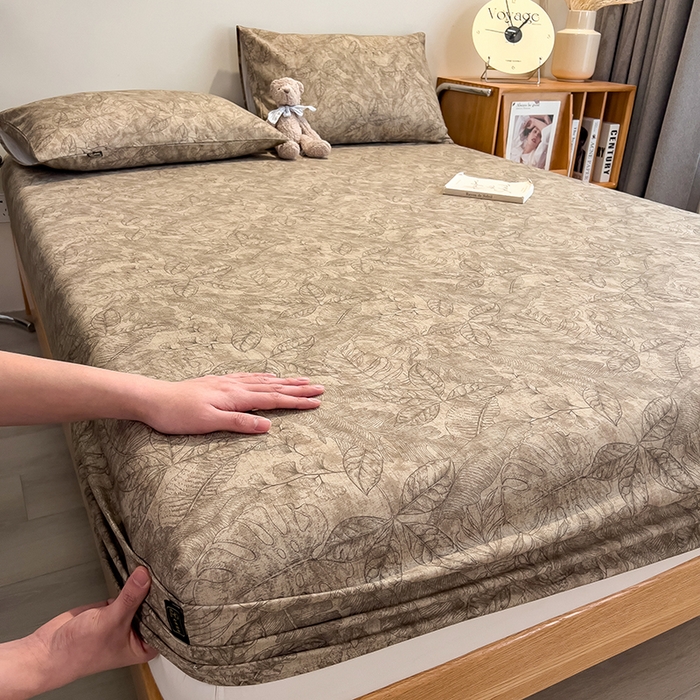 91家纺网 家纺一手货源 找家纺 芃成家纺 2026春夏新款全棉纯棉加厚老粗布单床笠床笠单件床笠三件套 云栖影