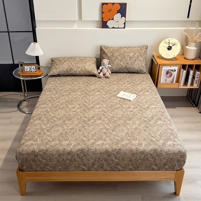 91家纺网 家纺一手货源 找家纺 芃成家纺 2026春夏新款全棉纯棉加厚老粗布单床笠床笠单件床笠三件套 云栖影