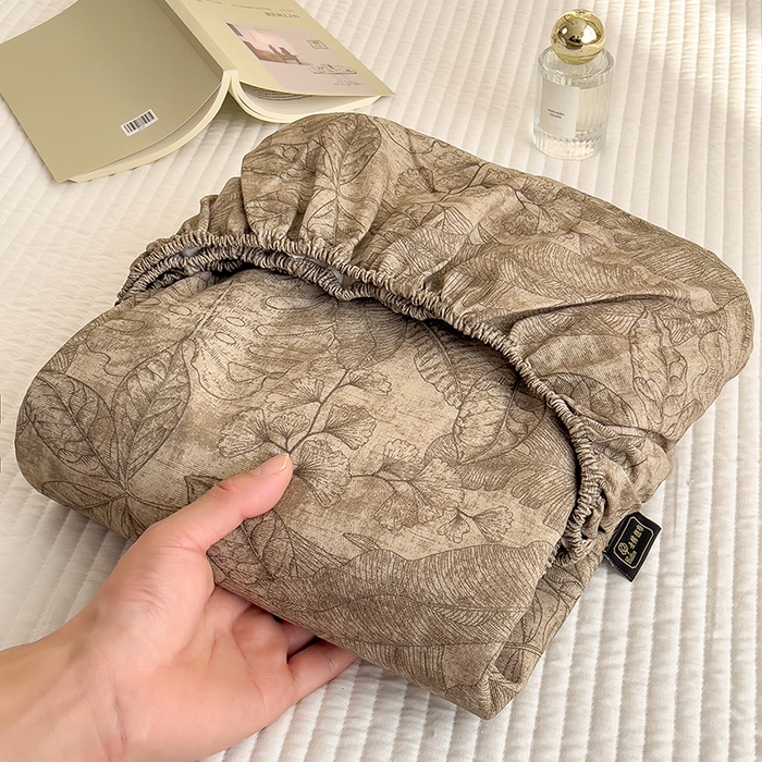 91家纺网 家纺一手货源 找家纺 芃成家纺 2026春夏新款全棉纯棉加厚老粗布单床笠床笠单件床笠三件套 云栖影