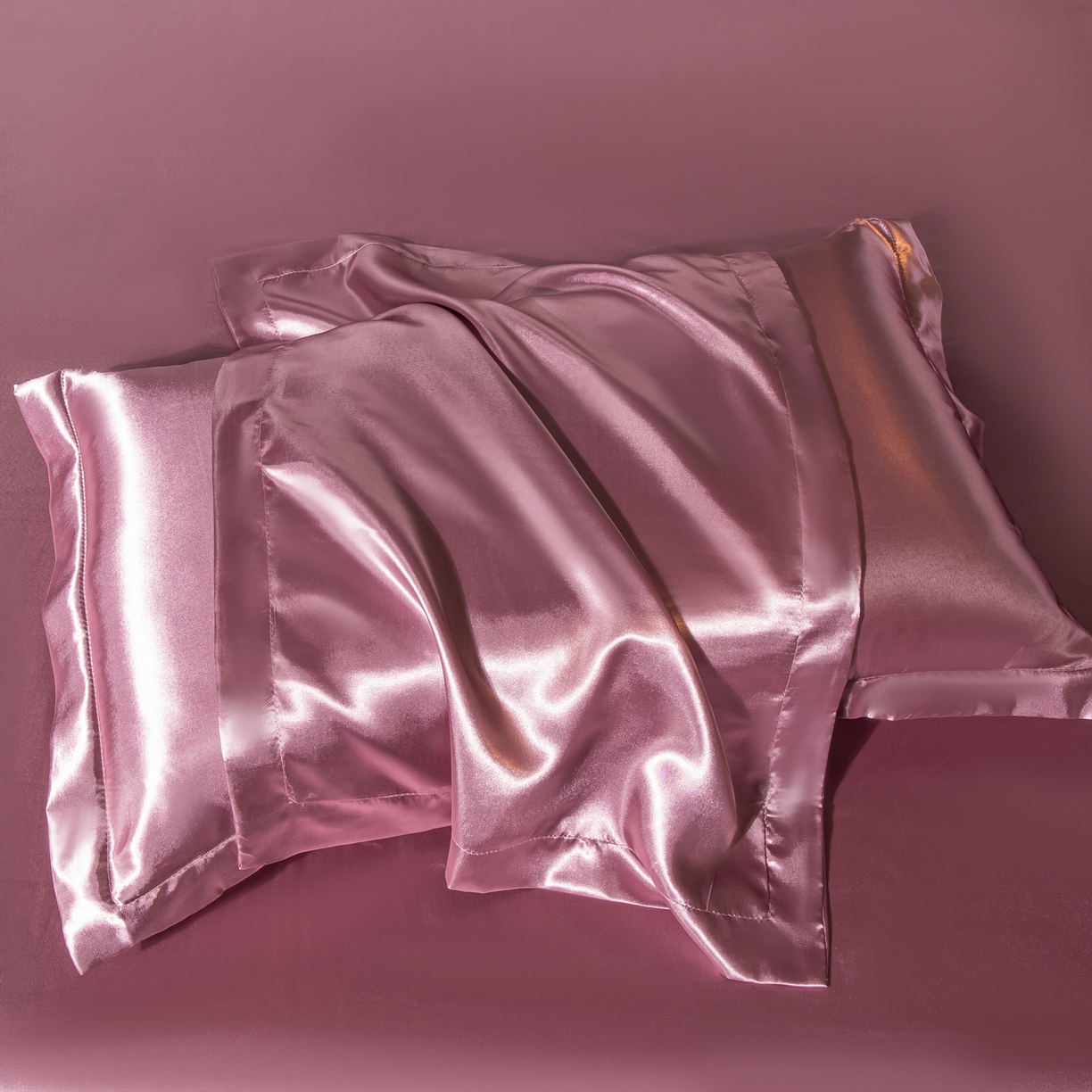 91家纺网 家纺一手货源 找家纺 莱越家纺 2026夏季款高端轻奢水洗真丝四件套丝滑裸睡丝绸纯色冰丝四件套系列可承接外贸订货 豆沙色