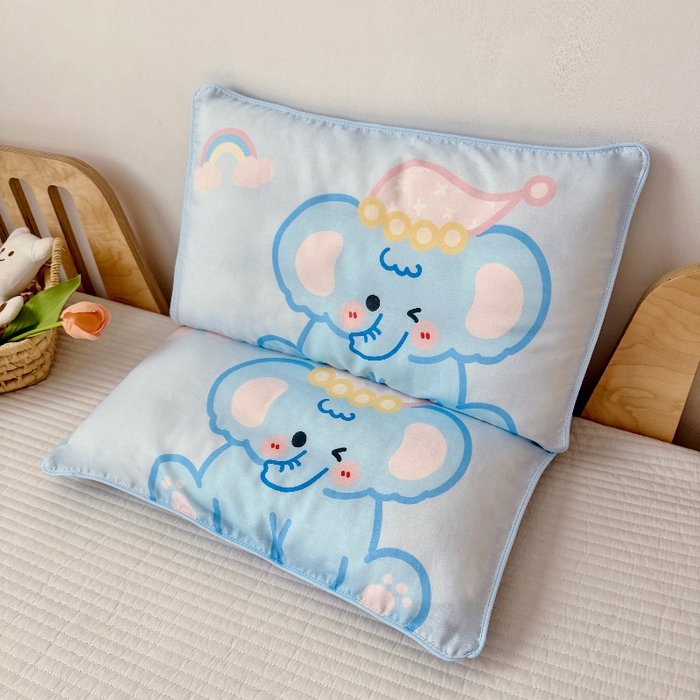 91家纺网 家纺一手货源 找家纺 （总）萌宝家纺 2026春夏纯棉双层纱儿童枕套A类宝宝纱布枕头枕芯（萌宠系列）