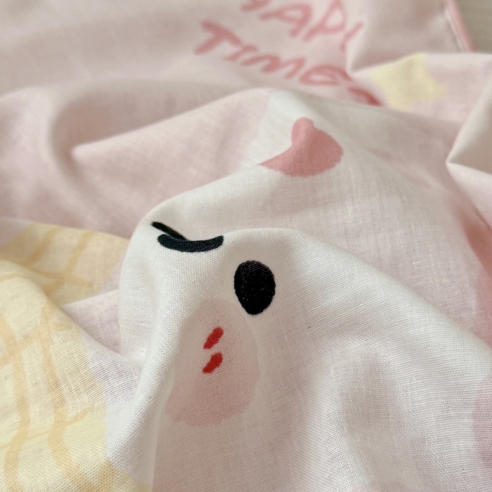 91家纺网 家纺一手货源 找家纺 萌宝家纺 2026春夏纯棉双层纱儿童枕套A类宝宝纱布枕头枕芯（萌宠系列） 西高地-粉色