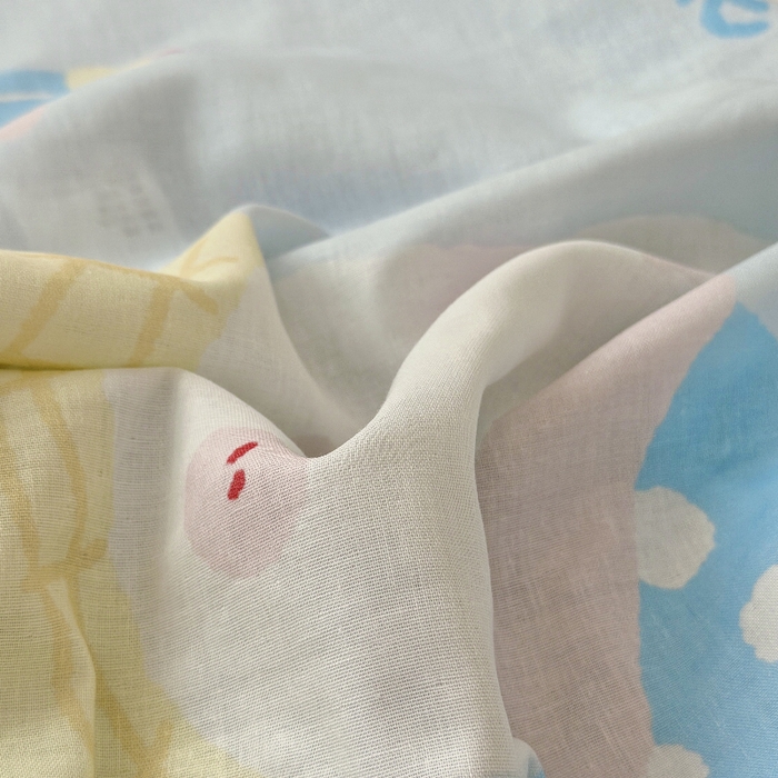 91家纺网 家纺一手货源 找家纺 萌宝家纺 2026春夏纯棉双层纱儿童枕套A类宝宝纱布枕头枕芯（萌宠系列） 西高地-蓝色