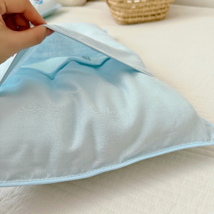 91家纺网 家纺一手货源 找家纺 萌宝家纺 2026春夏纯棉双层纱儿童枕套A类宝宝纱布枕头枕芯（萌宠系列） 小海豹