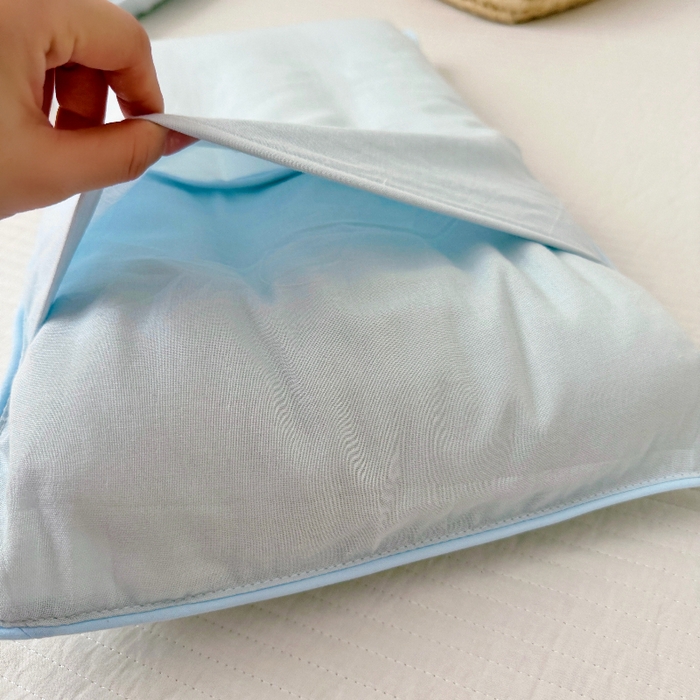 91家纺网 家纺一手货源 找家纺 萌宝家纺 2026春夏纯棉双层纱儿童枕套A类宝宝纱布枕头枕芯（萌宠系列） 小企鹅