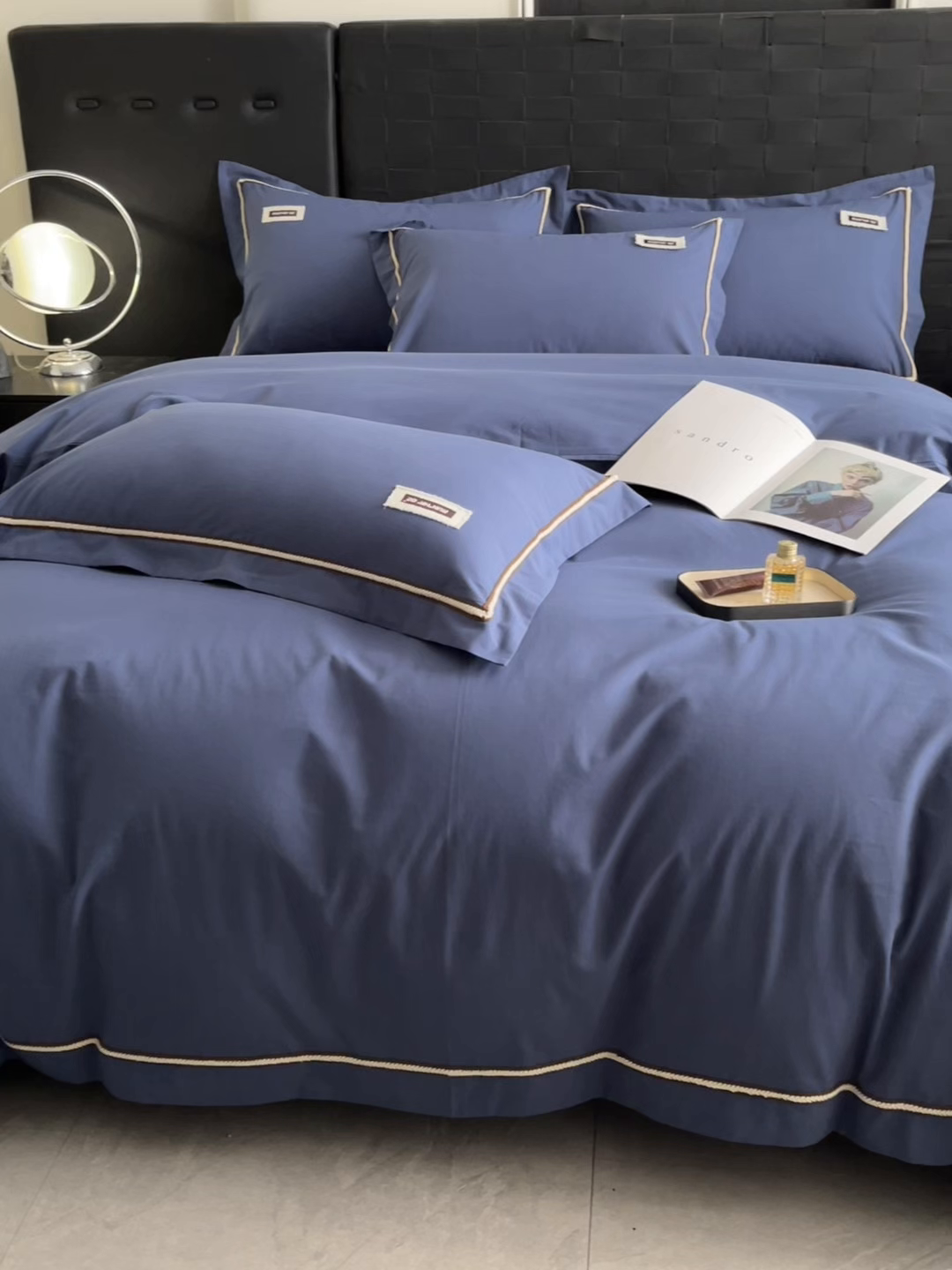 91家纺网 家纺一手货源 找家纺 （总）佳汐蓝家纺 2026春夏新款高支高密全棉纯棉四件套-锦绫系列