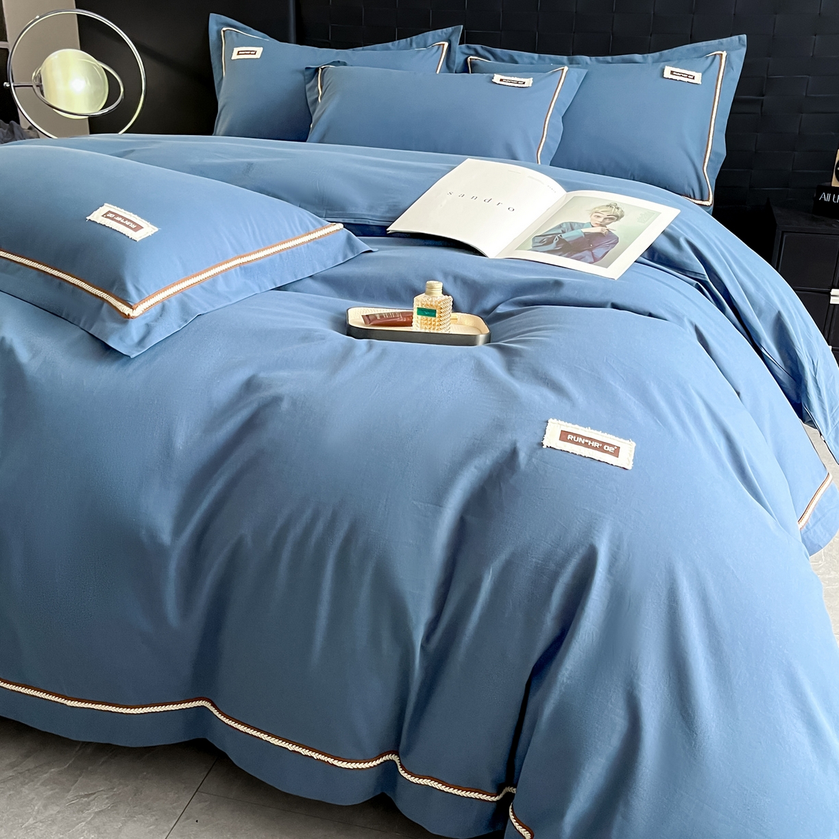 91家纺网 家纺一手货源 找家纺 （总）佳汐蓝家纺 2026春夏新款高支高密全棉纯棉四件套-锦绫系列