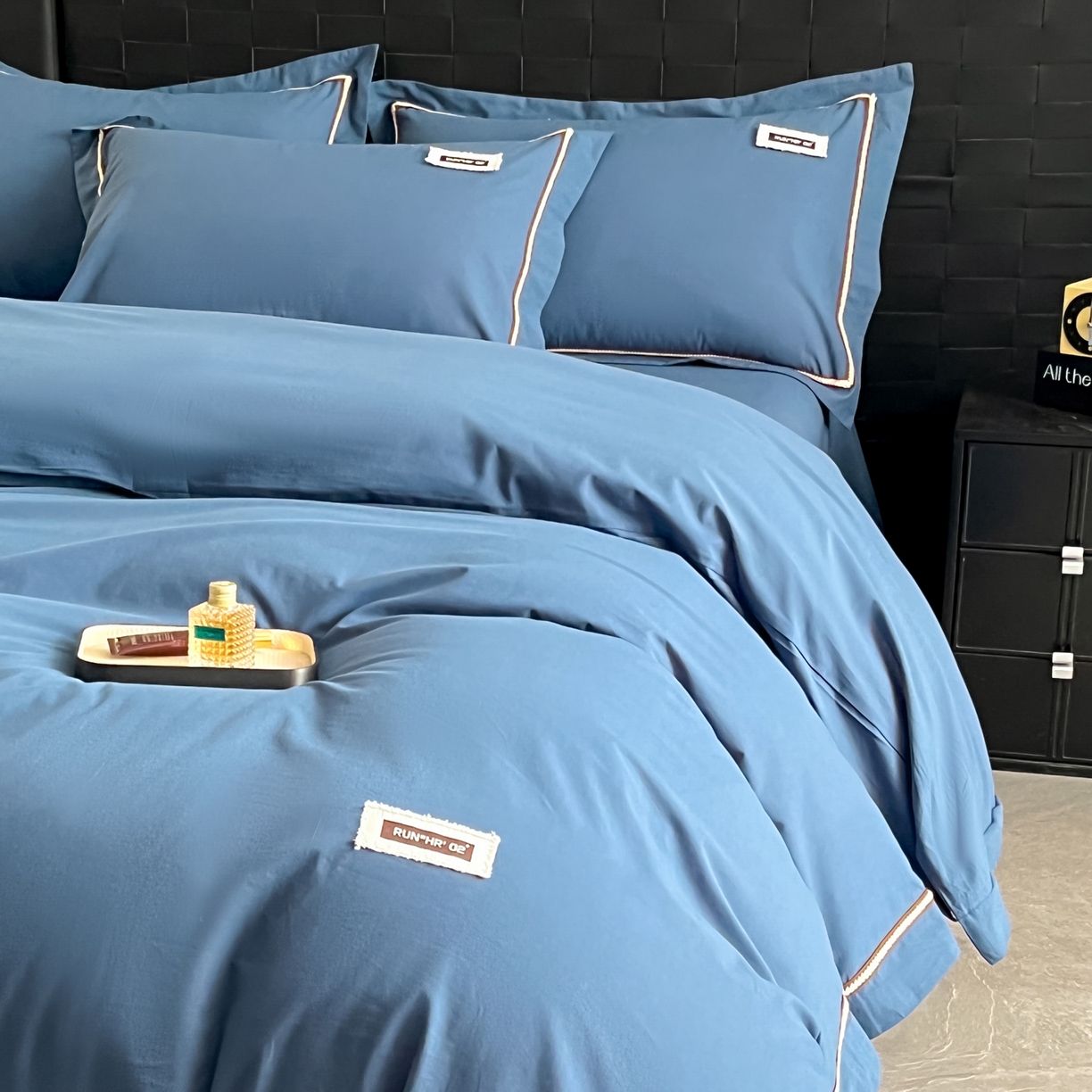 91家纺网 家纺一手货源 找家纺 （总）佳汐蓝家纺 2026春夏新款高支高密全棉纯棉四件套-锦绫系列