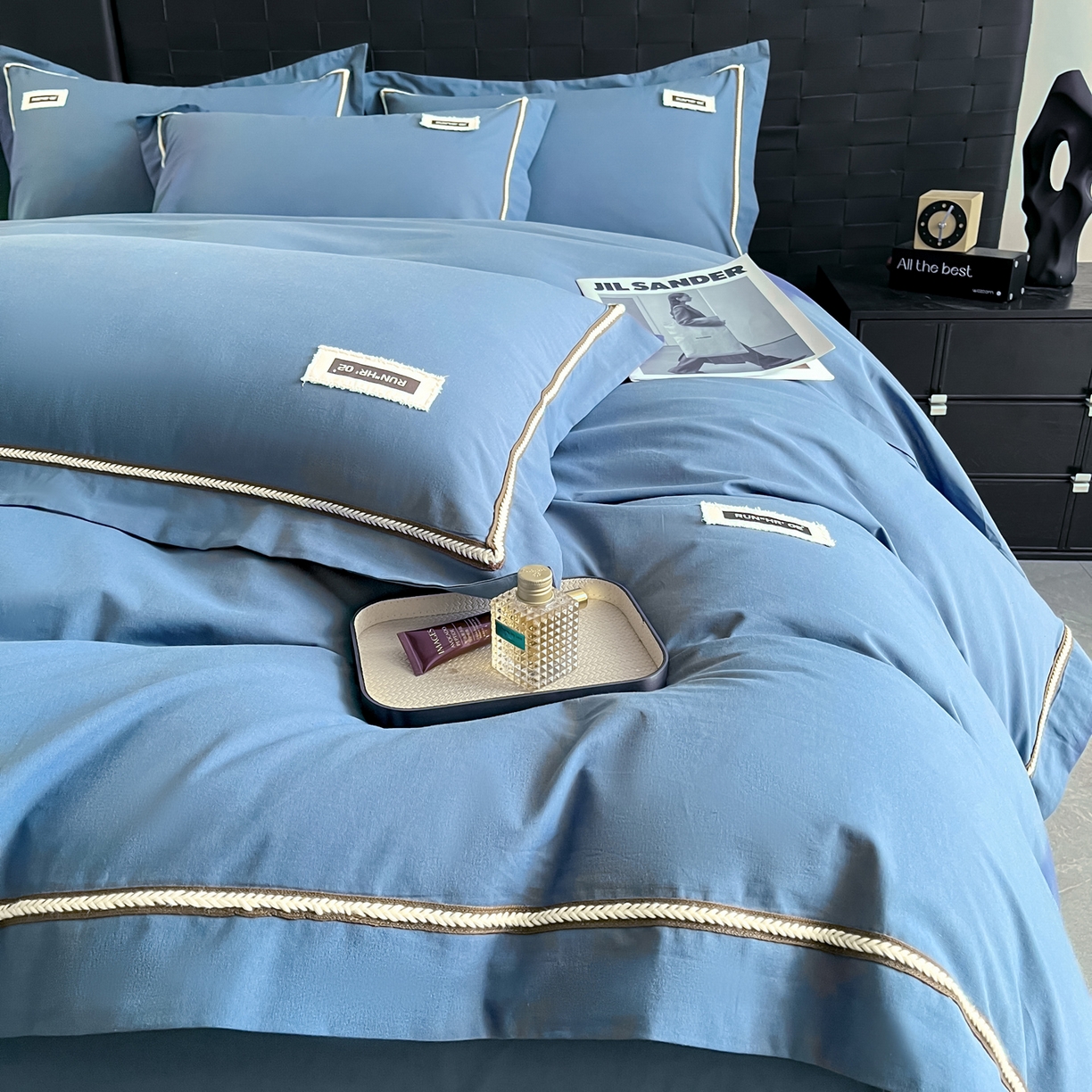 91家纺网 家纺一手货源 找家纺 （总）佳汐蓝家纺 2026春夏新款高支高密全棉纯棉四件套-锦绫系列