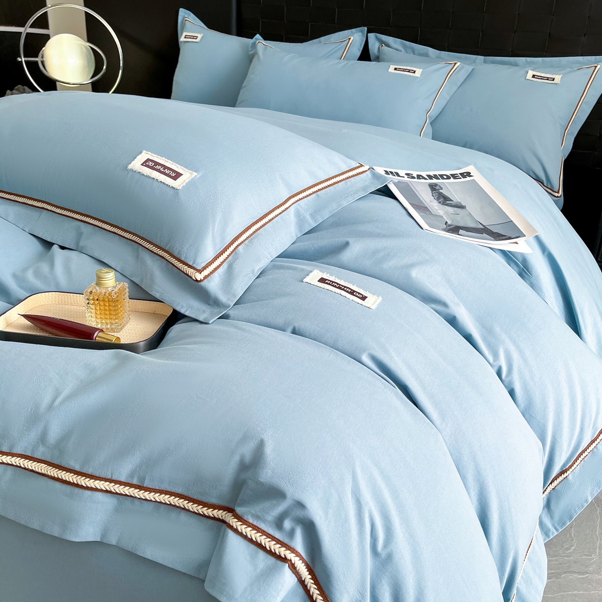 91家纺网 家纺一手货源 找家纺 （总）佳汐蓝家纺 2026春夏新款高支高密全棉纯棉四件套-锦绫系列