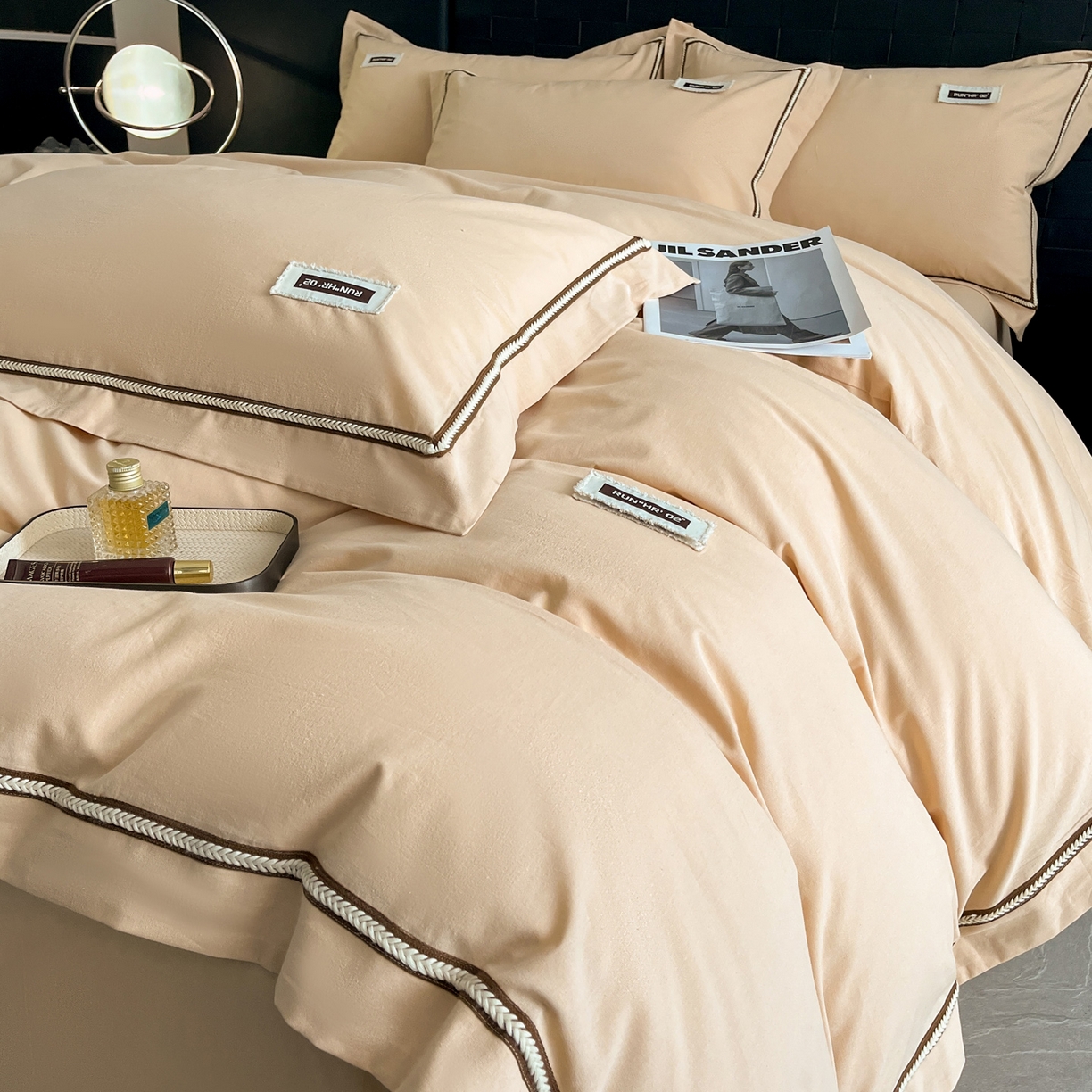 91家纺网 家纺一手货源 找家纺 （总）佳汐蓝家纺 2026春夏新款高支高密全棉纯棉四件套-锦绫系列