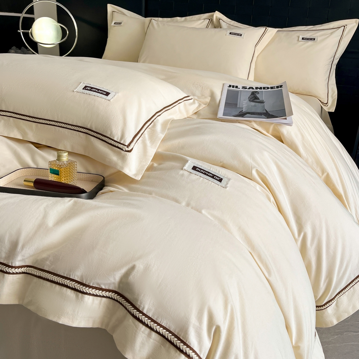 91家纺网 家纺一手货源 找家纺 （总）佳汐蓝家纺 2026春夏新款高支高密全棉纯棉四件套-锦绫系列