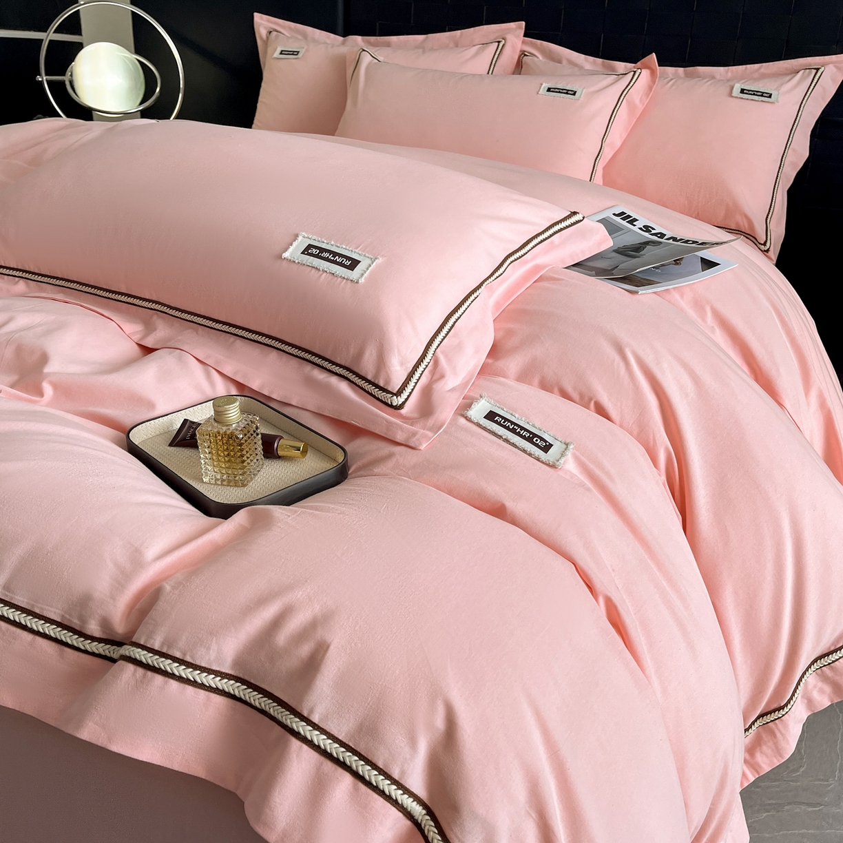 91家纺网 家纺一手货源 找家纺 （总）佳汐蓝家纺 2026春夏新款高支高密全棉纯棉四件套-锦绫系列