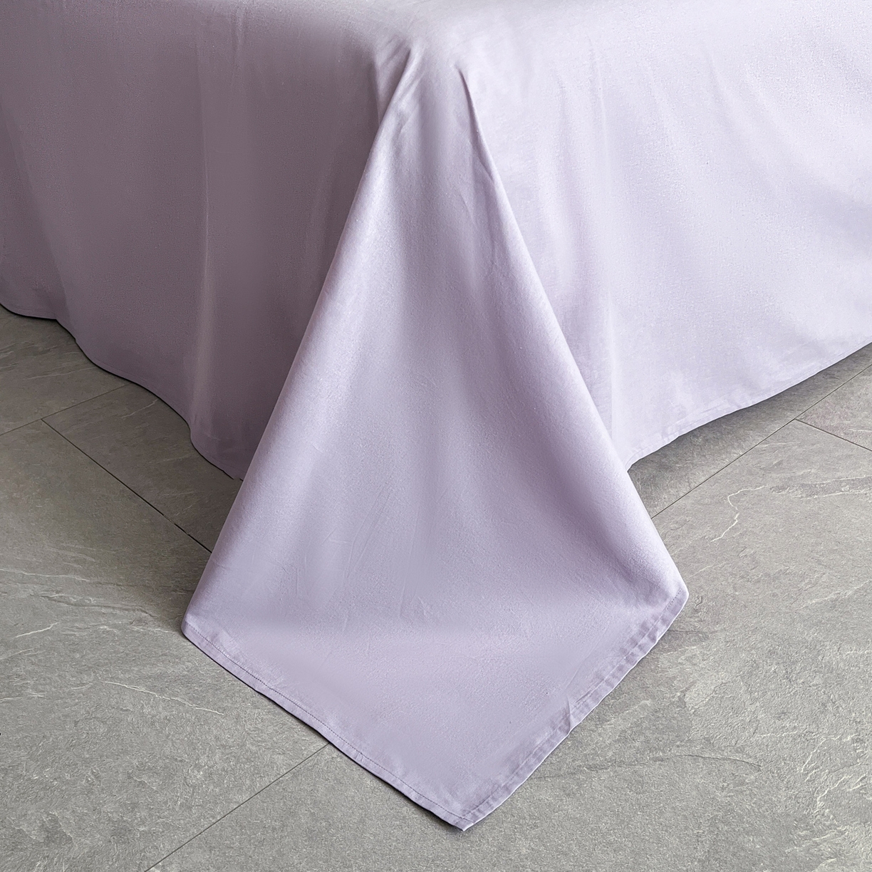 91家纺网 家纺一手货源 找家纺 佳汐蓝家纺 2026春夏新款高支高密全棉纯棉四件套-锦绫系列 锦绫-丁香紫