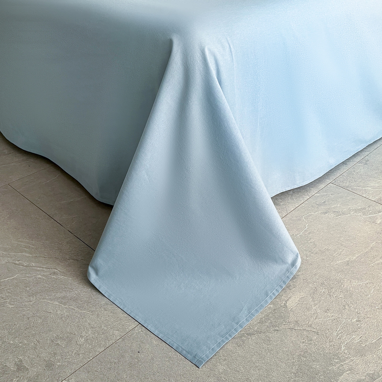 91家纺网 家纺一手货源 找家纺 佳汐蓝家纺 2026春夏新款高支高密全棉纯棉四件套-锦绫系列 锦绫-海青