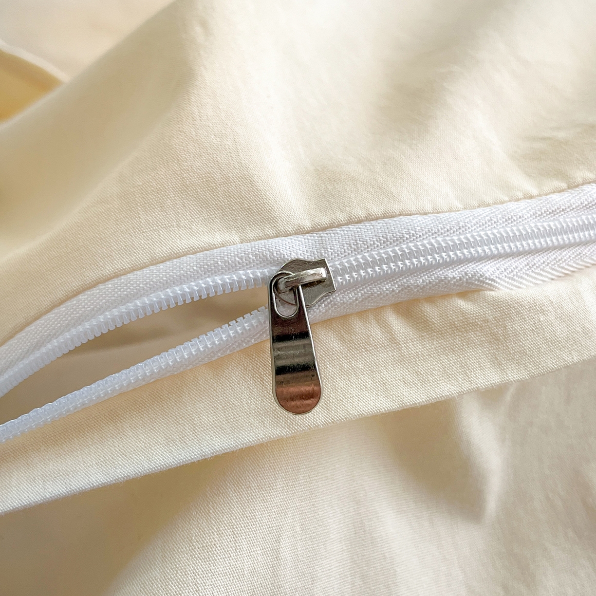 91家纺网 家纺一手货源 找家纺 佳汐蓝家纺 2026春夏新款高支高密全棉纯棉四件套-锦绫系列 锦绫-奶昔白