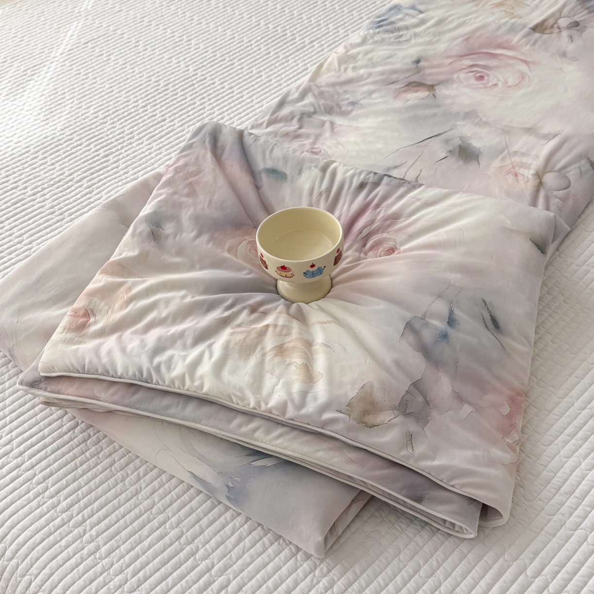 91家纺网 家纺一手货源 找家纺 默忆 2026新款凉感丝印花大豆纤维夏被空调被夏凉被 意境迷人