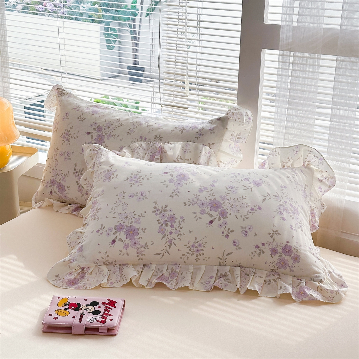 91家纺网 家纺一手货源 找家纺 （总）忘忧草 2026新款全棉纯棉印花精致花边枕套单枕套 枕套单件