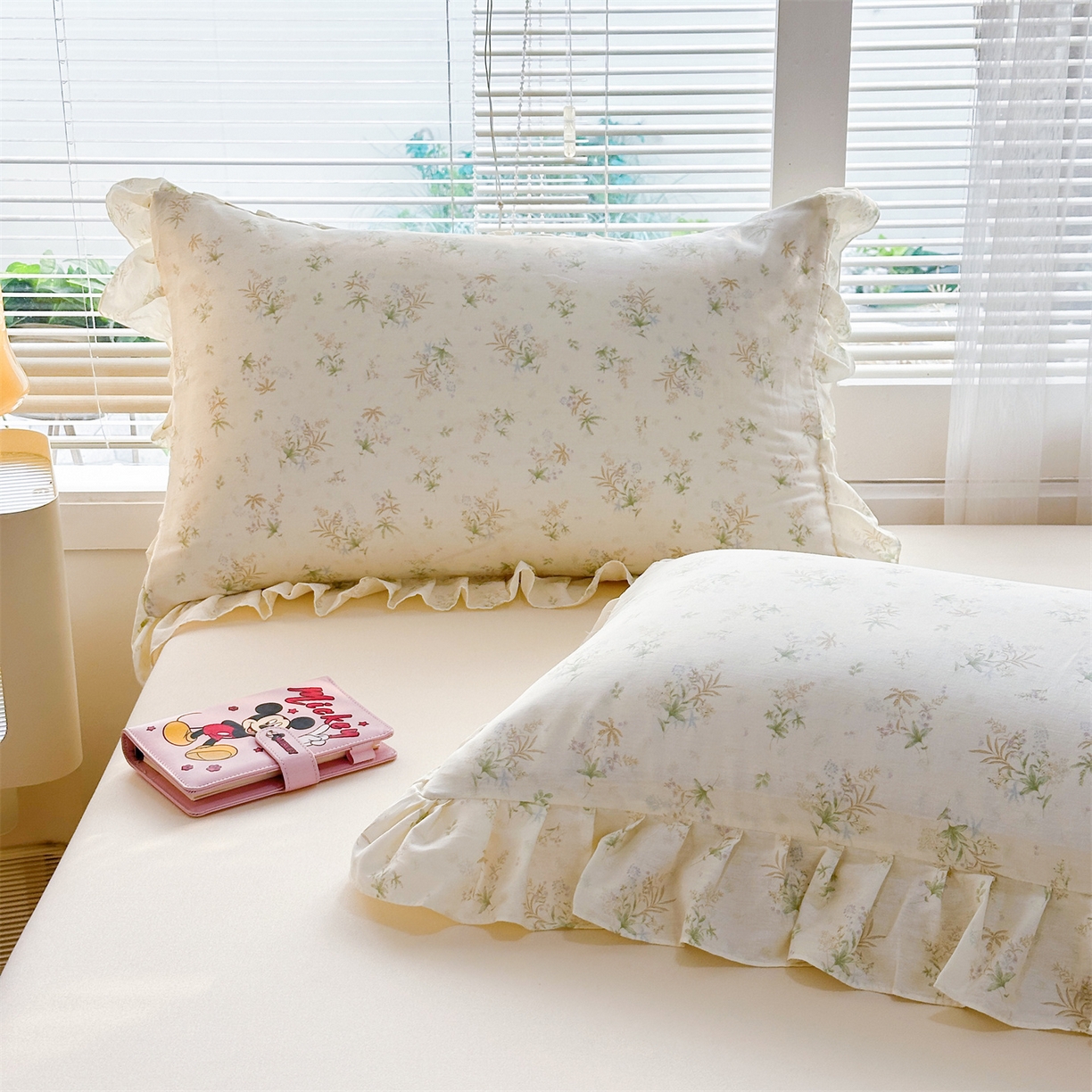 91家纺网 家纺一手货源 找家纺 忘忧草 2026新款全棉纯棉印花精致花边枕套单枕套 枕套单件 花仙子