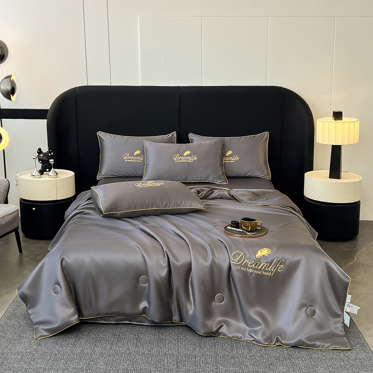 91家纺网 家纺一手货源 找家纺 （总）鑫佰利 2026新款水洗冰丝刺绣夏被夏凉被空调被