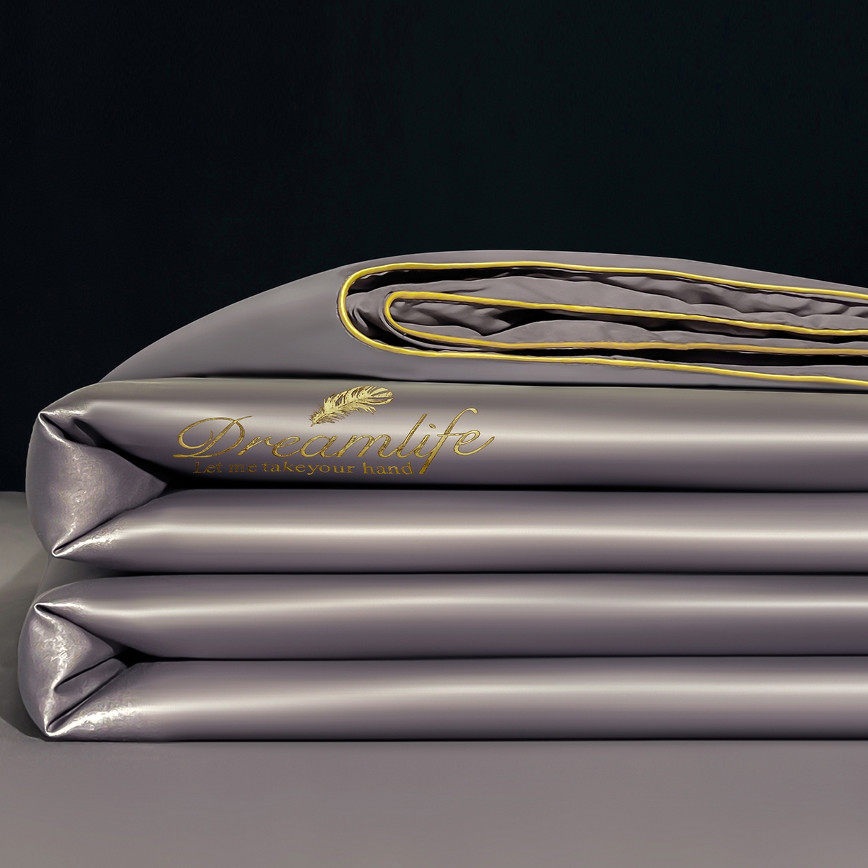 91家纺网 家纺一手货源 找家纺 鑫佰利 2026新款水洗冰丝刺绣夏被夏凉被空调被 苍穹灰