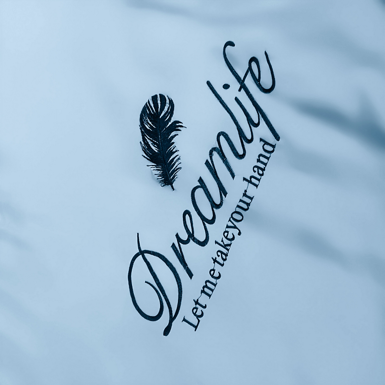 91家纺网 家纺一手货源 找家纺 鑫佰利 2026新款水洗冰丝刺绣夏被夏凉被空调被 天蓝拼米白