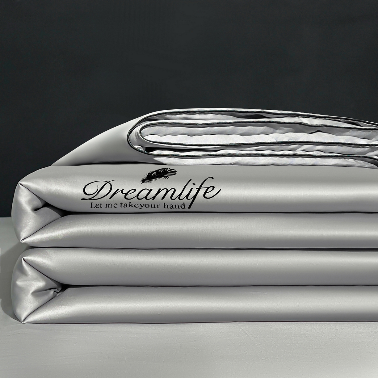 91家纺网 家纺一手货源 找家纺 鑫佰利 2026新款水洗冰丝刺绣夏被夏凉被空调被 星灰