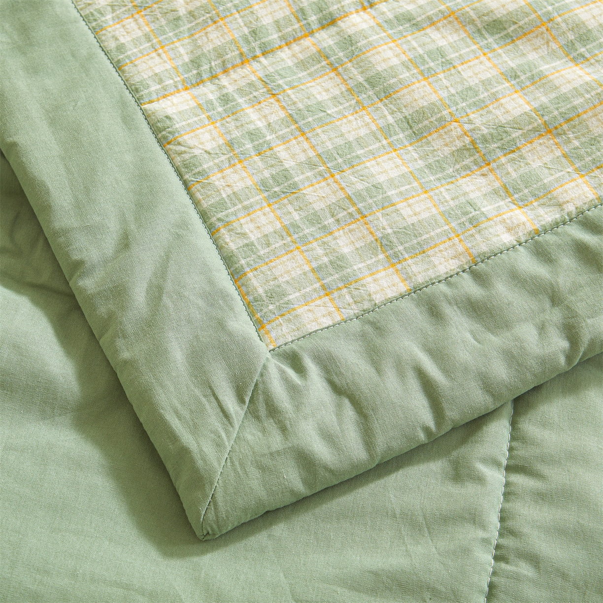 91家纺网 家纺一手货源 找家纺 鑫佰利 2026新款A类水洗棉新疆棉花夏被夏凉被空调被 春彩绿