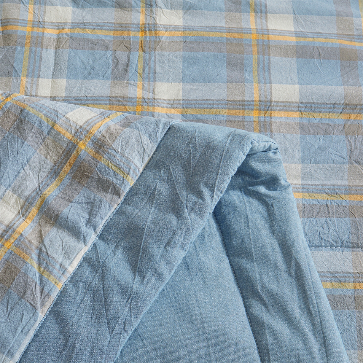 91家纺网 家纺一手货源 找家纺 鑫佰利 2026新款A类水洗棉新疆棉花夏被夏凉被空调被 简兮蓝