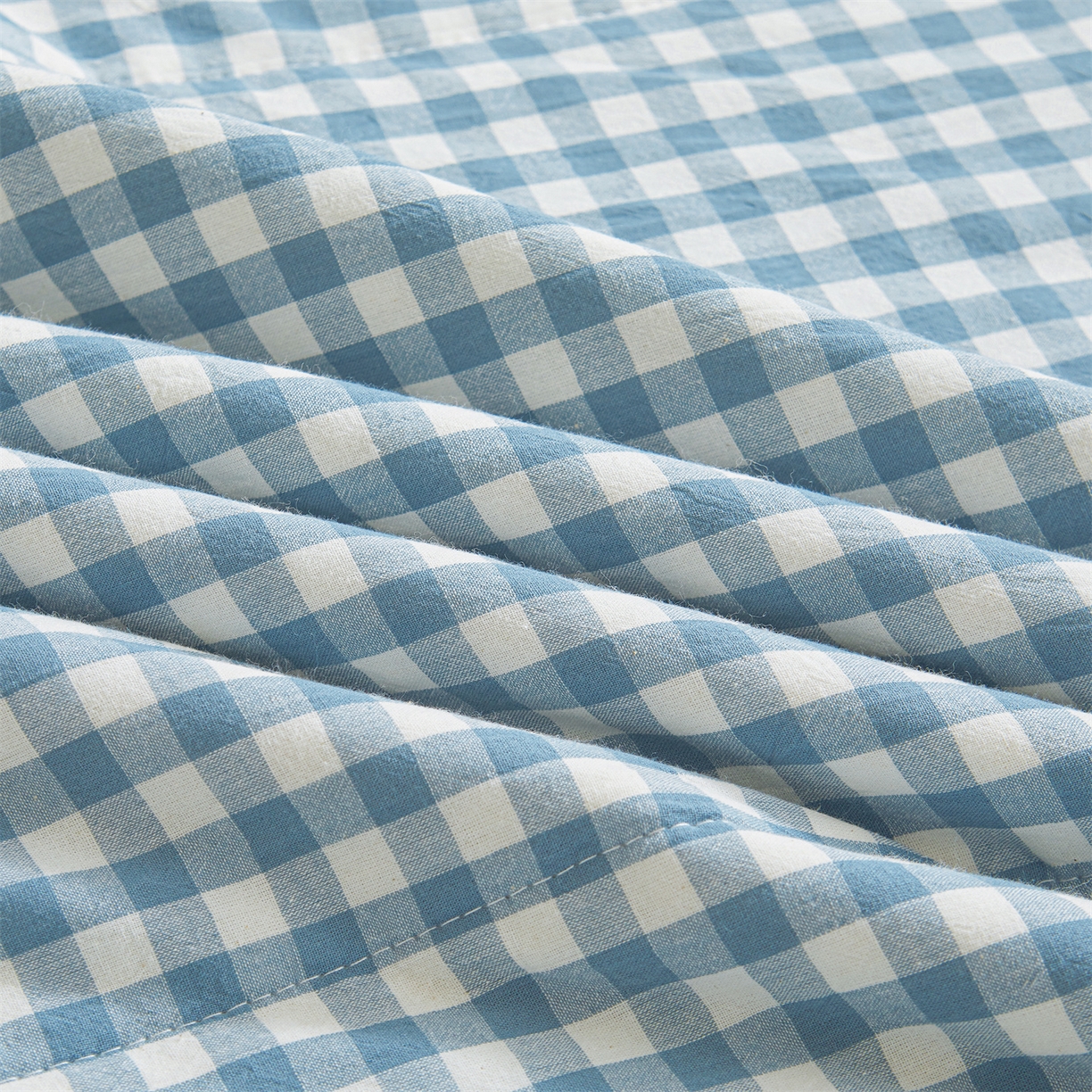 91家纺网 家纺一手货源 找家纺 鑫佰利 2026新款A类水洗棉新疆棉花夏被夏凉被空调被 蓝小格