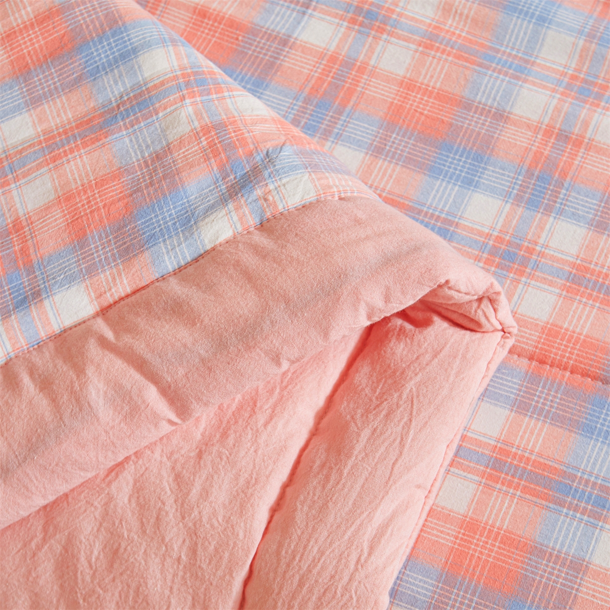 91家纺网 家纺一手货源 找家纺 鑫佰利 2026新款A类水洗棉新疆棉花夏被夏凉被空调被 清新格玉