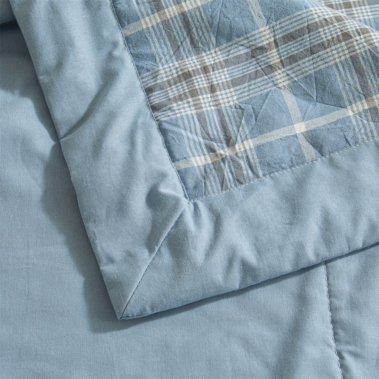 91家纺网 家纺一手货源 找家纺 鑫佰利 2026新款A类水洗棉新疆棉花夏被夏凉被空调被 海洋蓝